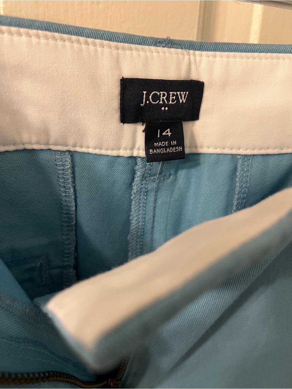New With Tags J. Crew Factory 3.5" Classic Chino Shorts Blue Size 14 - Picture 4 of 9